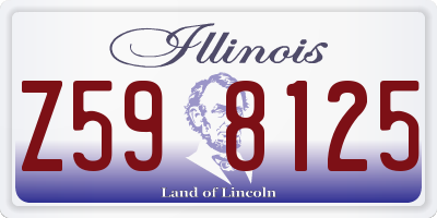 IL license plate Z598125