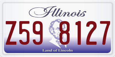 IL license plate Z598127