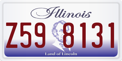 IL license plate Z598131