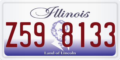 IL license plate Z598133