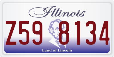 IL license plate Z598134