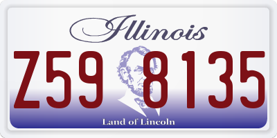 IL license plate Z598135