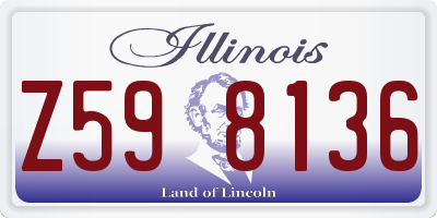 IL license plate Z598136