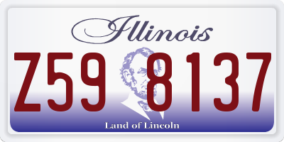 IL license plate Z598137