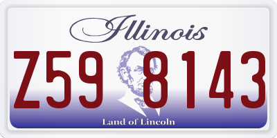 IL license plate Z598143