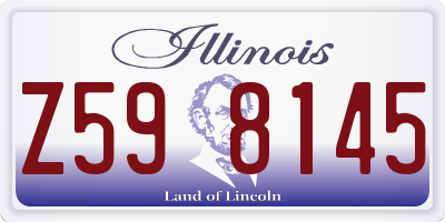 IL license plate Z598145