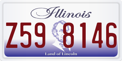 IL license plate Z598146