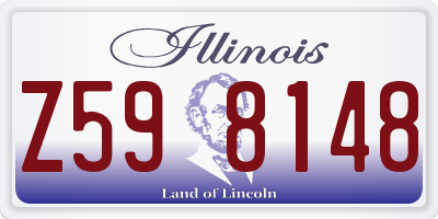 IL license plate Z598148