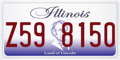 IL license plate Z598150