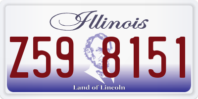 IL license plate Z598151