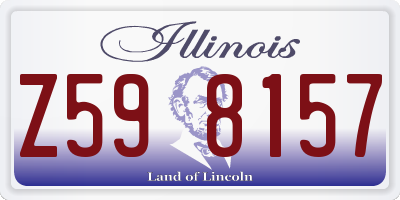 IL license plate Z598157