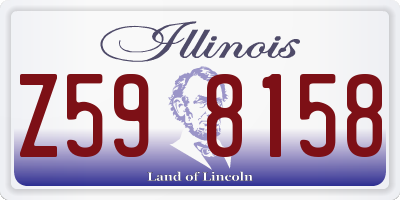 IL license plate Z598158