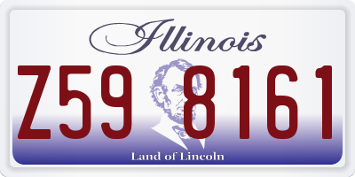 IL license plate Z598161