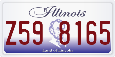 IL license plate Z598165