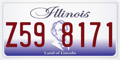 IL license plate Z598171