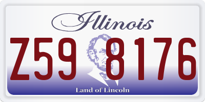 IL license plate Z598176