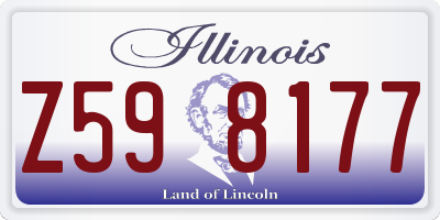 IL license plate Z598177