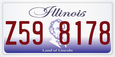 IL license plate Z598178