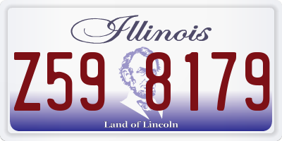 IL license plate Z598179