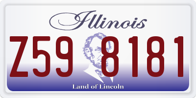 IL license plate Z598181