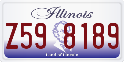 IL license plate Z598189