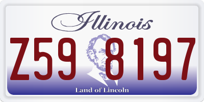 IL license plate Z598197