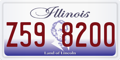 IL license plate Z598200