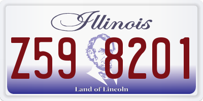 IL license plate Z598201