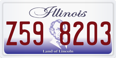 IL license plate Z598203