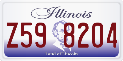 IL license plate Z598204
