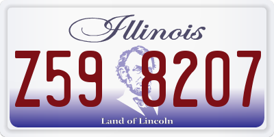 IL license plate Z598207