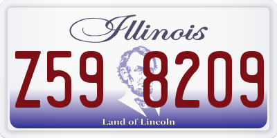 IL license plate Z598209