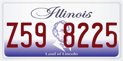 IL license plate Z598225