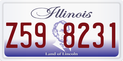 IL license plate Z598231