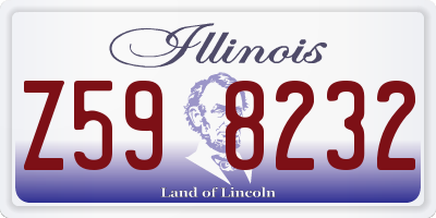 IL license plate Z598232