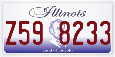 IL license plate Z598233
