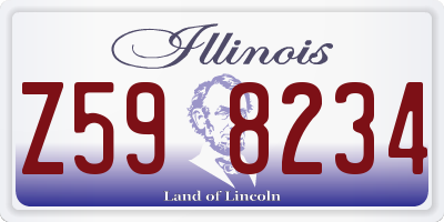 IL license plate Z598234