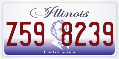 IL license plate Z598239