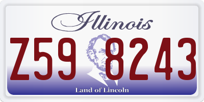 IL license plate Z598243