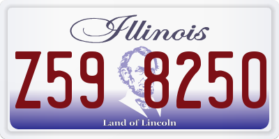IL license plate Z598250