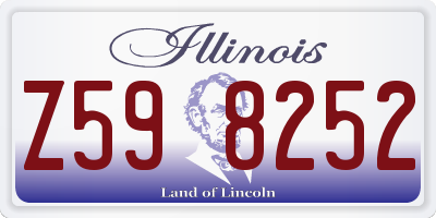 IL license plate Z598252