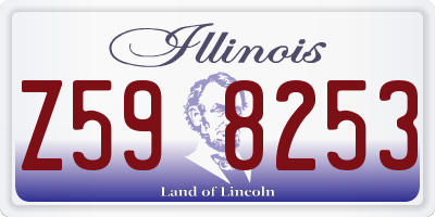 IL license plate Z598253