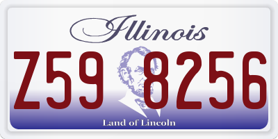 IL license plate Z598256