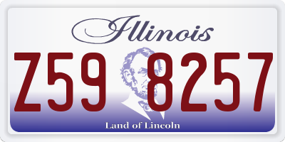 IL license plate Z598257