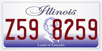 IL license plate Z598259