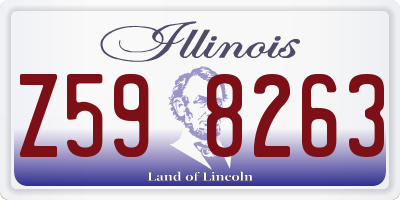 IL license plate Z598263