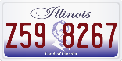 IL license plate Z598267