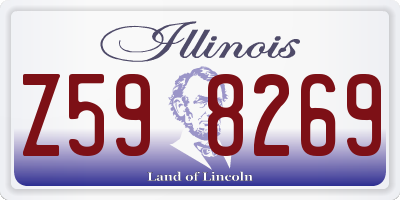 IL license plate Z598269