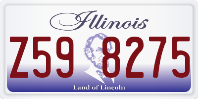 IL license plate Z598275
