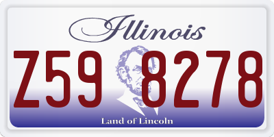 IL license plate Z598278